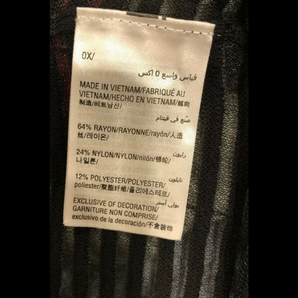 Alfani Plus Burnout Black Open Front Cardigan - Picture 5 of 5